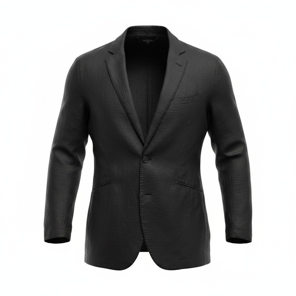 Rag & Bone Butler Linen Blazer Mens 38 Black Sport Coat Preppy Professional